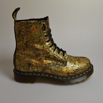 dr martens pascal iridescent crackle gold