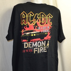 t-shirt acdc demon fire