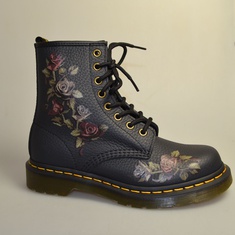 dr martens 1460 decayed roses zwart 