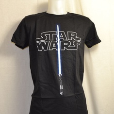 t-shirt star wars lightsaber glow in the dark 