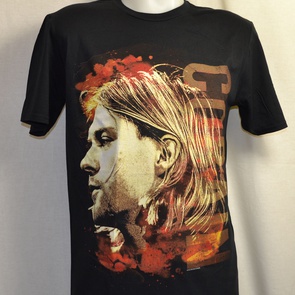 t-shirt kurt cobain face