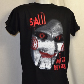 t-shirt saw i wanna play a game 