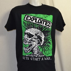 t-shirt exploited lets start a war skull