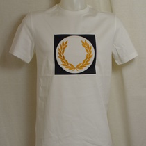 t-shirt fred perry laurel wreath m1655-129 snow white