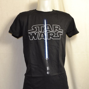 t-shirt star wars lightsaber glow in the dark 