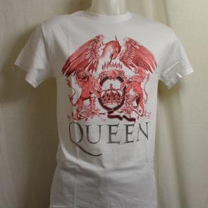 t-shirt queen logo wit 