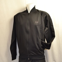 trainingsjack fred perry tonal taped j3555-102 zwart 