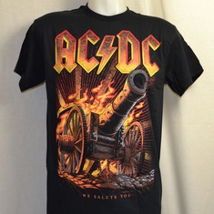 t-shirt acdc burning salut 