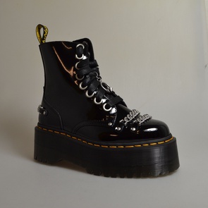 dr martens jadon max chain black patent 